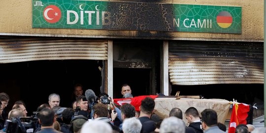 Begini kondisi masjid yang dibakar di Jerman