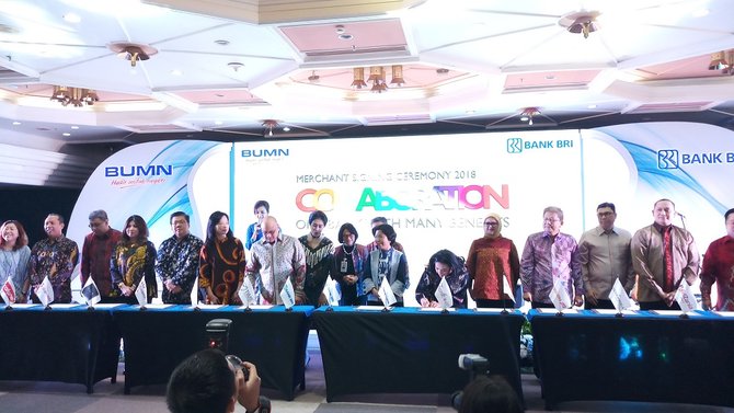 bank bri tandatangani kerja sama dengan merchant partner