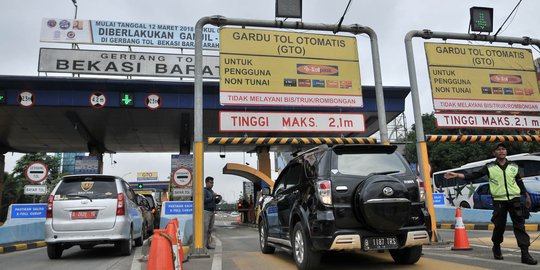 Sejak ganjil genap, kendaraan masuk Tol Cikampek dari GT Bekasi turun drastis