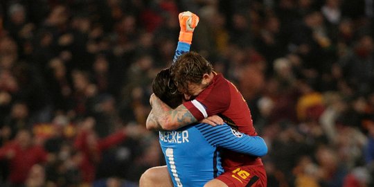 Kegembiraan AS Roma melaju ke babak 8 besar Liga Champions