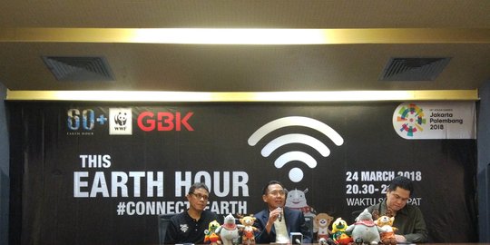 Stadion Utama GBK Jadi Ikon Earth Hour 2018