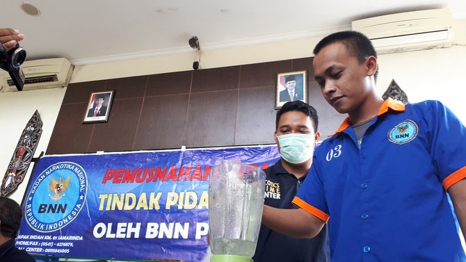 pemusnahan barang bukti sabu di bnn kaltim