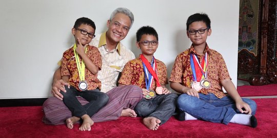 3 Bocah pemenang olimpiade matematika jadi 'obat' buat Ganjar Pranowo