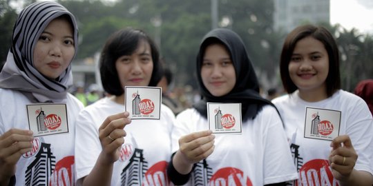 Warga deklarasi Anti Hoax di Car Free Day