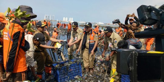 Tersisa 50 ton sampah hutan mangrove, Anies targetkan pembersihan sepekan