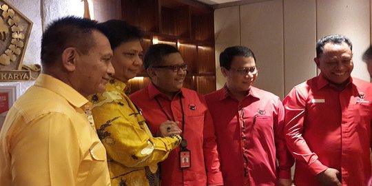 Bertemu Sekjen PDIP, Airlangga tak akan sodorkan nama cawapres Jokowi