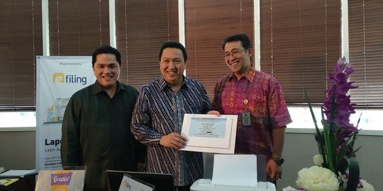 Thohir bersaudara laporkan SPT Pajak lewat e-filing