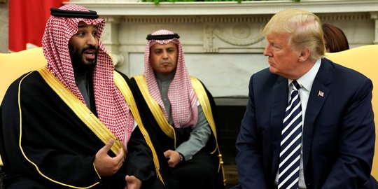 Saat Putra Mahkota Arab Saudi temui Trump di Gedung Putih