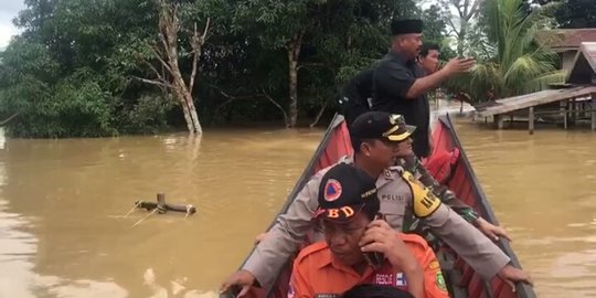 Banjir hingga 5 meter rendam 5 desa di Kutai Kartanegara