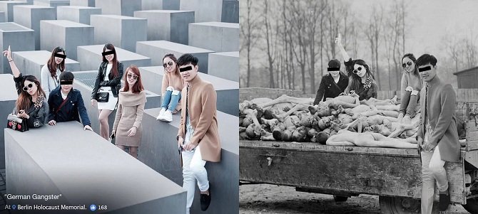 foto foto editan turis holocaust memorial oleh saphira shahak