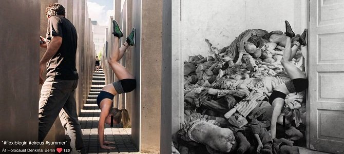 foto foto editan turis holocaust memorial oleh saphira shahak