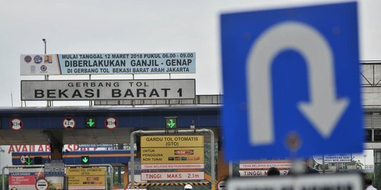 Pemberian sanksi tilang pelanggar ganjil-genap di Tol Bekasi ditunda