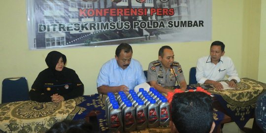 Polda Sumbar bongkar bisnis oli palsu, satu orang pelaku diamankan