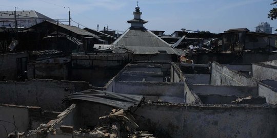 Kondisi ratusan rumah di Kembangan yang hangus terbakar