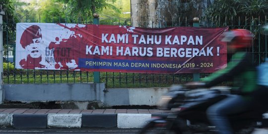 Spanduk dukungan Gatot bermunculan di sudut Ibu Kota