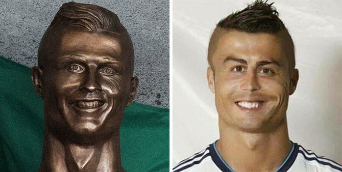 meme patung cristiano ronaldo karya emanuel santos