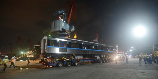 Ini rangkaian kereta MRT Jakarta yang didatangkan dari Jepang