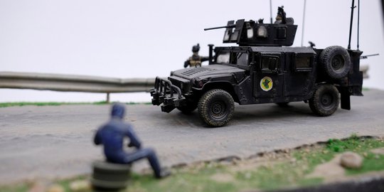 Kreatif, mantan tentara Irak abadikan perang Mosul dalam diorama