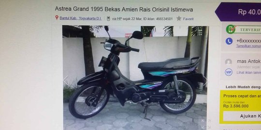 Cerita Sudartanto dapat motor bekas milik Amien Rais hingga dijual Rp 40 juta