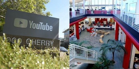 Unik dan menarik, ini penampakan markas YouTube di California