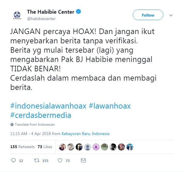statement hoax bj habibie
