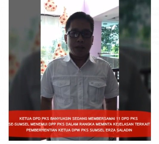 video ketua dpd pks banyuasin ilham hadi protes pemecatan ketua dpd pks sumsel