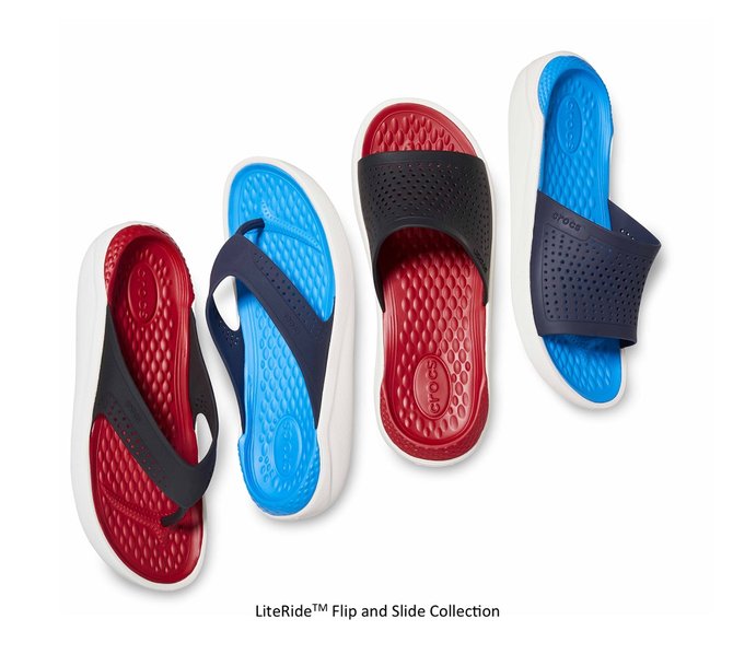 literide crocs flip flops