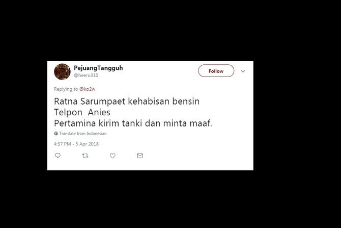 cuitan konyol tentang ratna sarumpaet