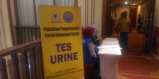 Kerjasama dengan BNN, Golkar tes urine bakal Caleg di Pemilu 2019