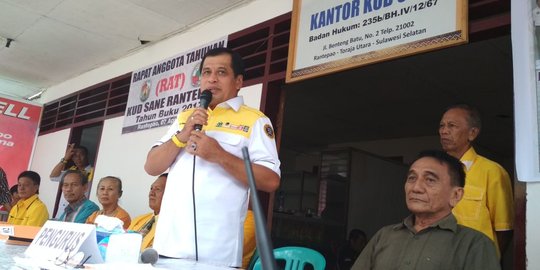 Hadiri rapat tahunan koperasi Sane, Nurdin Halid jelaskan soal BUMdes