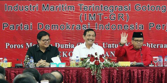 Luhut dan Airlangga hadiri rakor kemaritiman PDIP