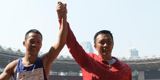 Tak sengaja bertemu di GBK, Menpora doakan Daud Yordan bisa rebut juara di Rusia