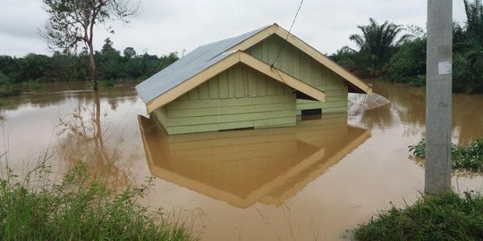 Banjir rendam ratusan rumah dan putuskan jembatan di Indragiri Hulu