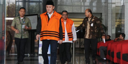 Rusliyanto dan Zainuddin usai jalani pemeriksaan di Gedung KPK