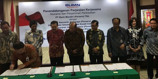 Bank Mandiri gandeng Jamkrindo beri penjaminan kredit proyek dan pengadaan negara