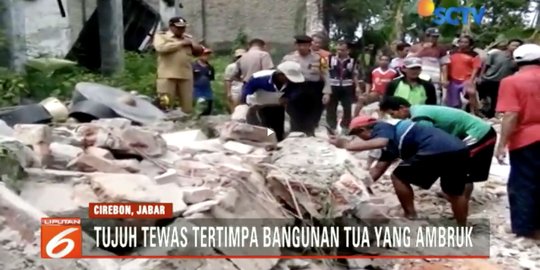 Dinding sarang burung walet roboh timpa sanggar seni, 7 orang tewas