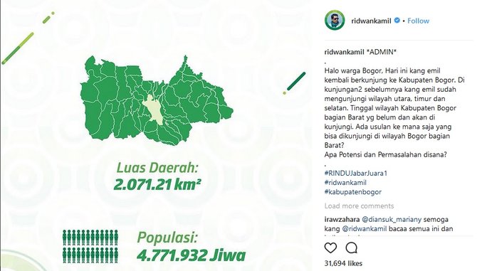 instagram emil soal kabupaten bogor