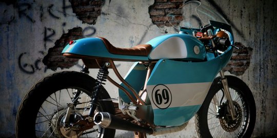 Jokowi punya motor chopper, Gibran bikin motor kustom model cafe racer