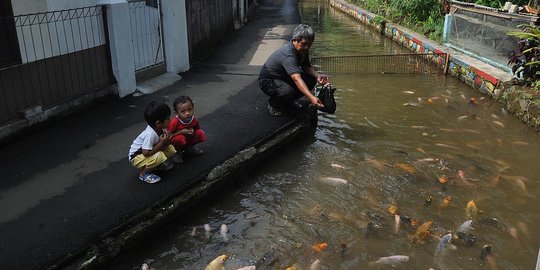 Ini selokan air yang diubah jadi kolam ikan oleh warga di Bogor