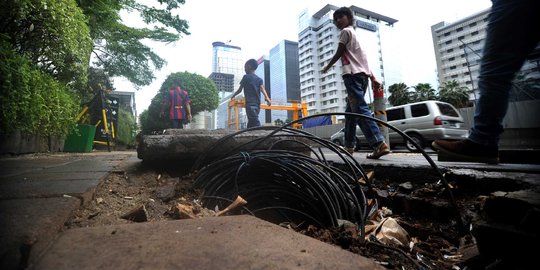 Sandiaga sebut kemacetan di Tanah Abang karena galian kabel