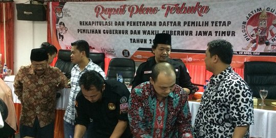 KPU Jatim tetapkan DPT Pilgub 30.155.719