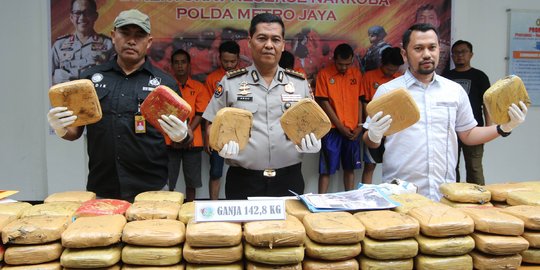 Polisi bongkar peredaran 142,8 Kg ganja jaringan Aceh-Jakarta