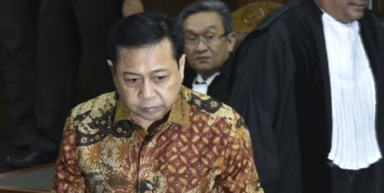 Raut Setya Novanto saat divonis 15 tahun penjara