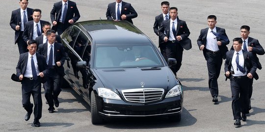 Begini ketatnya pengawalan Kim Jong-un saat bertemu Presiden Korsel