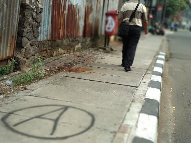 Banyak Coretan Simbol Anarki Di Kawasan Menteng Merdeka Com