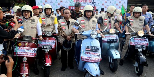 Naik Vespa, Ketua MPR dan Menteri ESDM hadiri Milad Pemuda Muhammadiyah