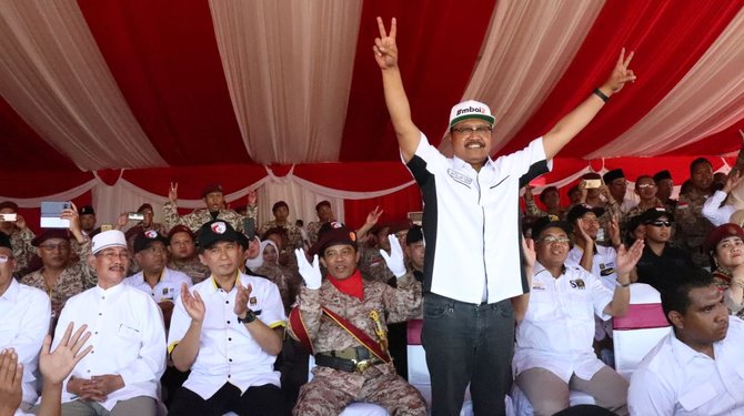 gus ipul di apel kader dan pengukuhan divisi raden wijaya 6000 laskar pandu garuda jawa timur di pasuruan