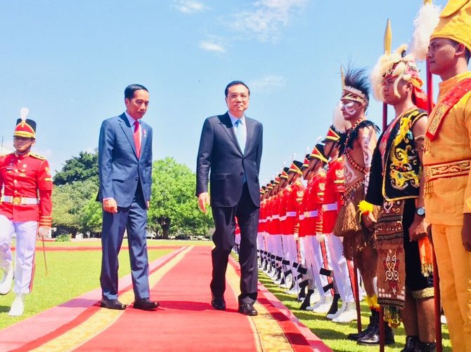 jokowi terima kunjungan pm china