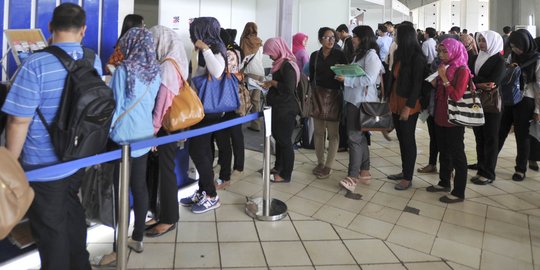 Per Februari 2018, angka pengangguran Indonesia turun 140.000 orang