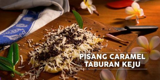 Buat yang doyan cemilan: resep pisang caramel keju